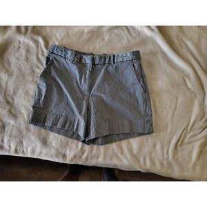 Gap Tailored Short Womens 6R Blue White Striped Nautical Chino Shorts